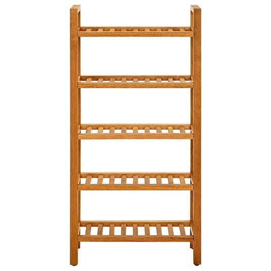 Vidaxl schoenenrek met 5 schappen 50x27x100 cm massief eikenhout