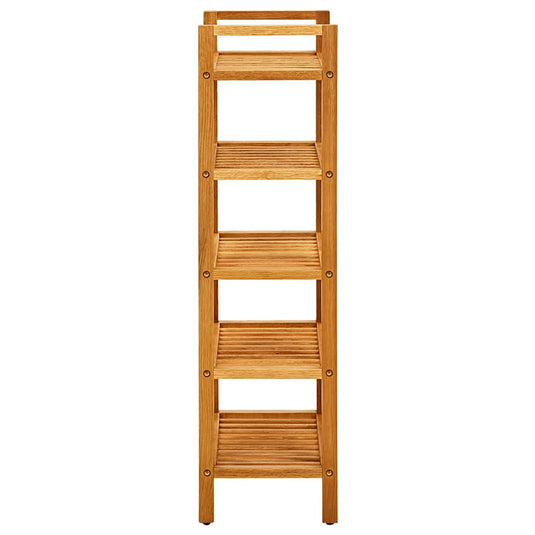 Vidaxl schoenenrek met 5 schappen 50x27x100 cm massief eikenhout