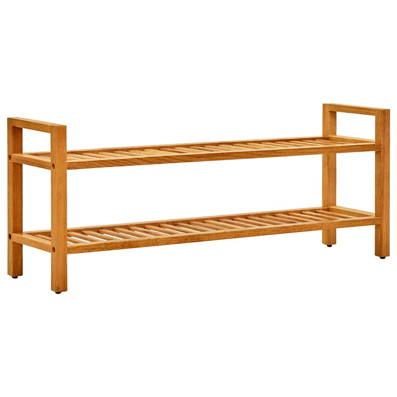 Load image into Gallery viewer, Vidaxl schoenenrek met 2 schappen 100x27x40 cm massief eikenhout
