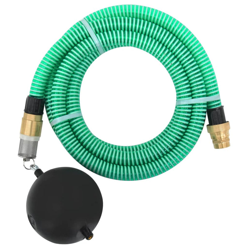 Load image into Gallery viewer, Vidaxl zuigslang met messing koppelingen 1,1'' 5 m pvc groen
