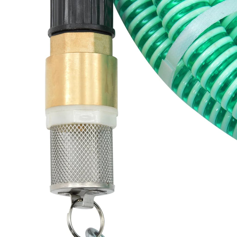 Load image into Gallery viewer, Vidaxl zuigslang met messing koppelingen 1,1'' 15 m pvc groen
