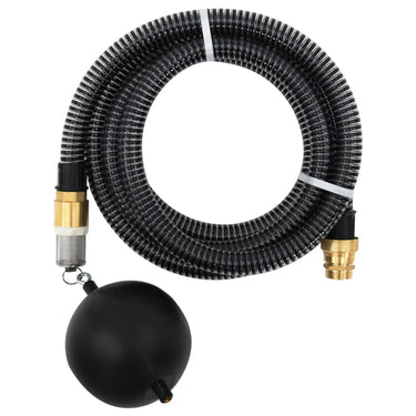 Vidaxl zuigslang met messing koppelingen 1,1'' 4 m pvc zwart