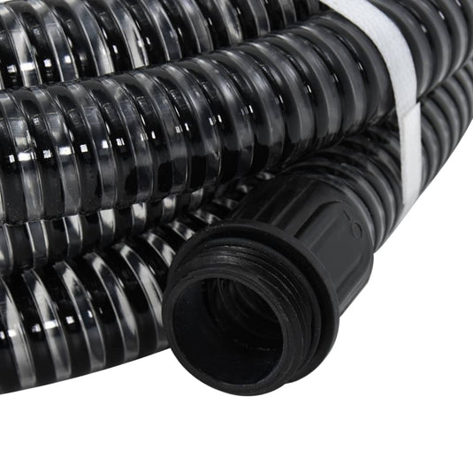 Vidaxl zuigslang met messing koppelingen 1,1'' 4 m pvc zwart