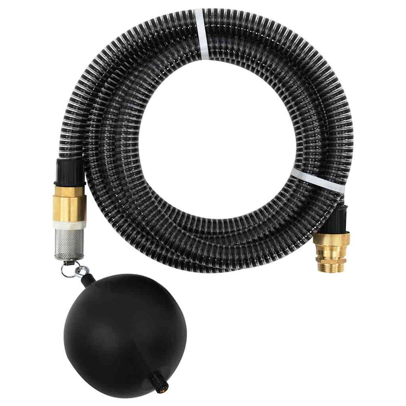 Load image into Gallery viewer, Vidaxl zuigslang met messing koppelingen 1,1'' 7 m pvc zwart
