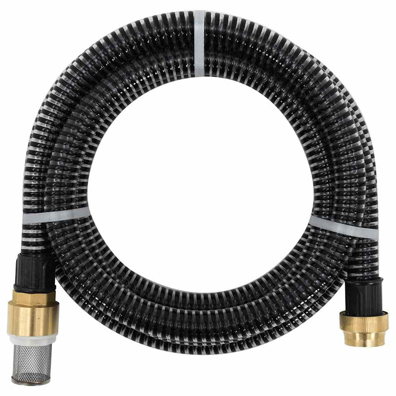 Load image into Gallery viewer, Vidaxl zuigslang met messing koppelingen 1,1'' 10 m pvc zwart
