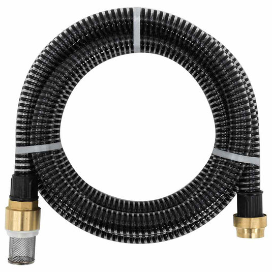 Vidaxl zuigslang met messing koppelingen 1,1'' 10 m pvc zwart