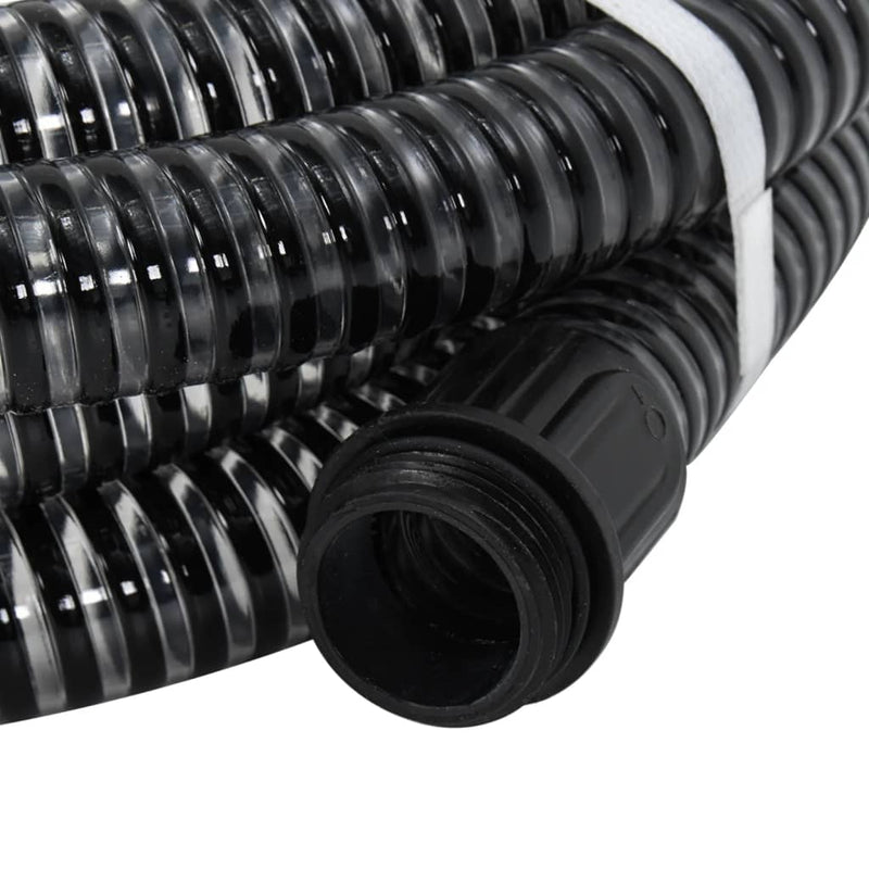 Load image into Gallery viewer, Vidaxl zuigslang met messing koppelingen 1,1'' 10 m pvc zwart
