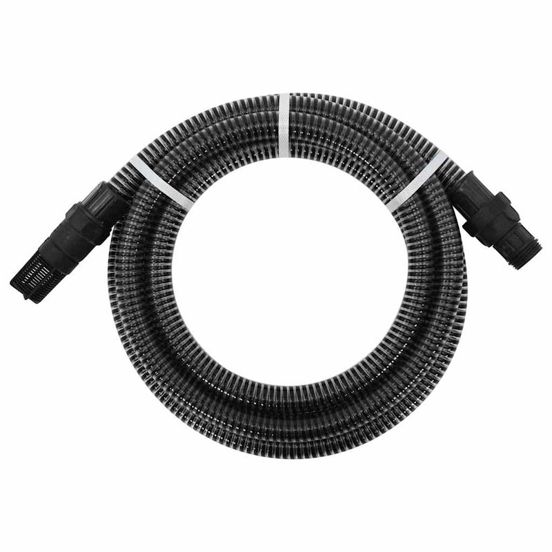Chargez l'image dans la visionneuse de la galerie, Vidaxl zuigslang met pvc koppelingen 1,1'' 7 m pvc zwart
