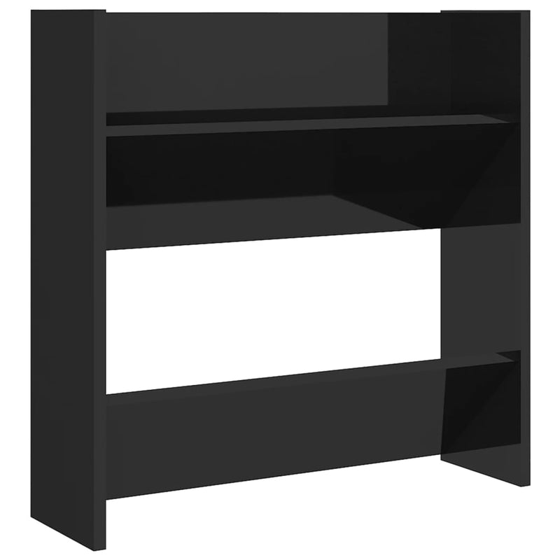 Load image into Gallery viewer, Vidaxl wandschoenenkast 60x18x60 cm bewerkt hout hoogglans zwart
