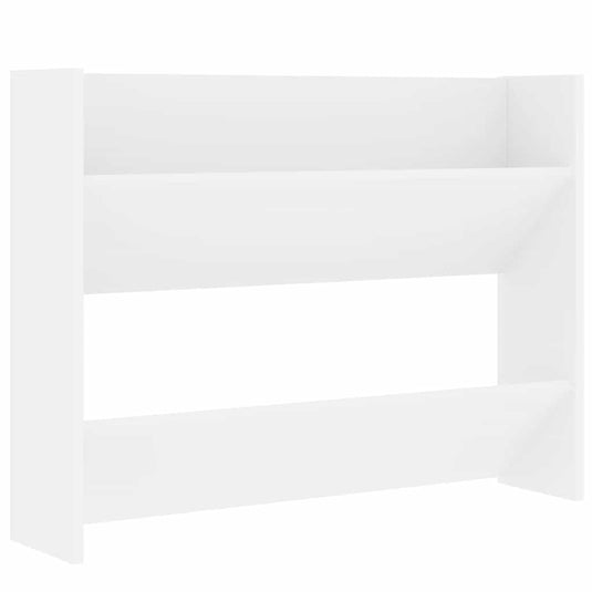 Vidaxl wandschoenenkast 80x18x60 cm bewerkt hout wit