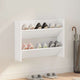 Vidaxl wandschoenenkast 80x18x60 cm bewerkt hout wit