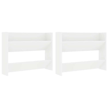 Vidaxl wandschoenenkasten 2 st 80x18x60 cm spaanplaat wit