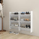 VidaXL Wandschoenenkasten 2 st 60x18x90 cm bewerkt hout hoogglans wit