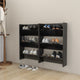 Vidaxl wandschoenenkasten 2 st 60x18x90 cm hout hoogglans zwart