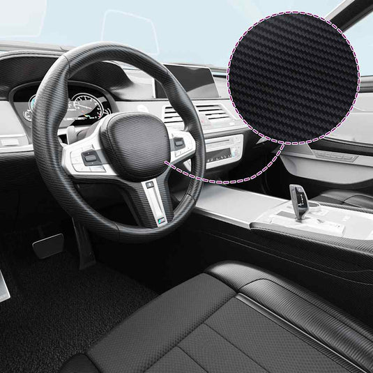 Vidaxl 2 st autofolie 3d 100x150 cm + 50x150 cm zwart