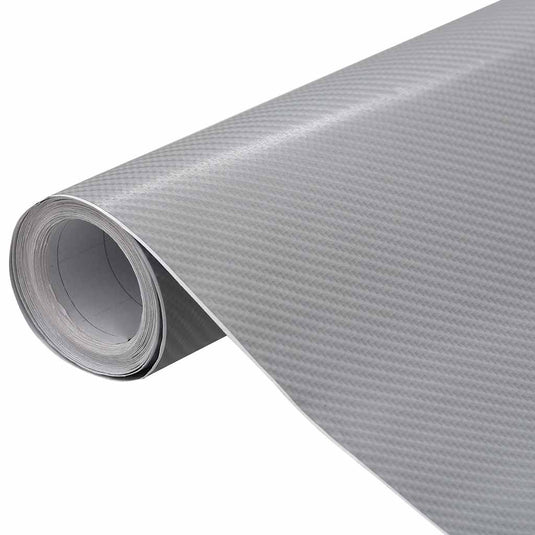 Vidaxl autofolie 4d 100x150 cm zilverkleurig