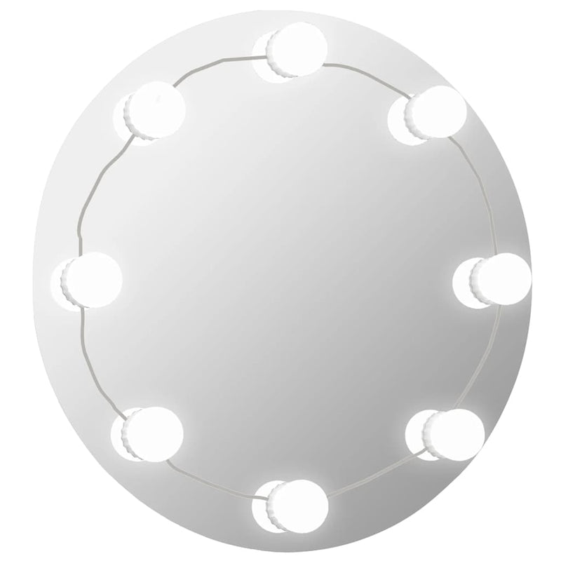 Afbeelding laden in galerijviewer, Vidaxl wandspiegel met led-lampen rond glas

