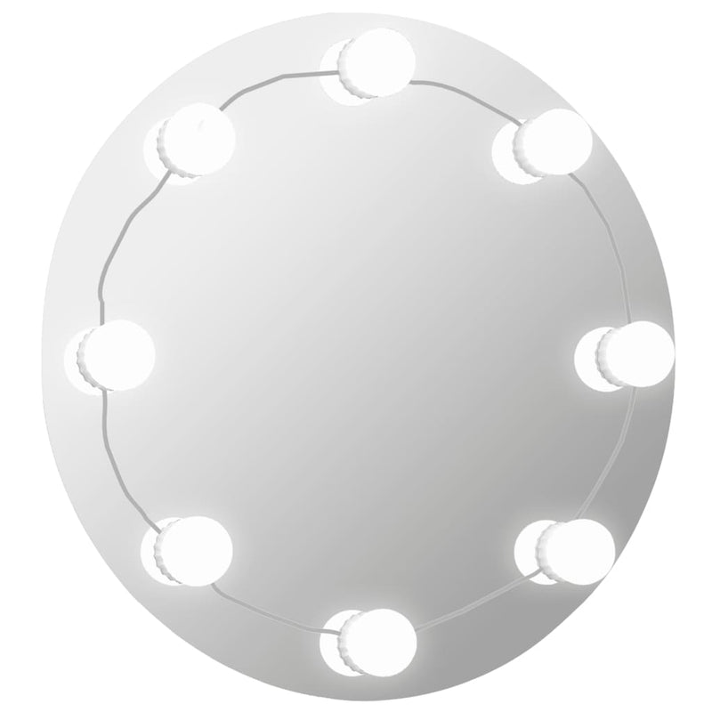 Load image into Gallery viewer, VidaXL Wandspiegel zonder lijst met LED-lampen rond glas
