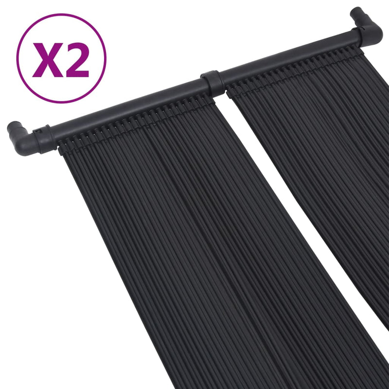 Cargue la imagen en el visor de la galería, Vidaxl solarverwarmingspanelen voor zwembad 2 st 80x310 cm
