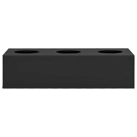 Vidaxl kantoorbloembak 90x40x23 cm staal antracietkleurig