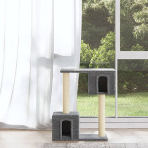 Vidaxl kattenkrabpaal met sisal krabpalen 60 cm lichtgrijs