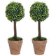 Vidaxl kunstplanten met pot 2 st buxus bolvorming 41 cm groen