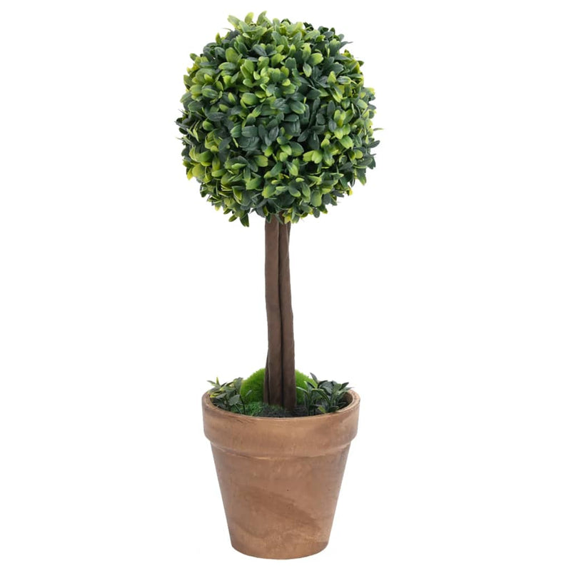 Load image into Gallery viewer, Vidaxl kunstplanten met pot 2 st buxus bolvorming 56 cm groen

