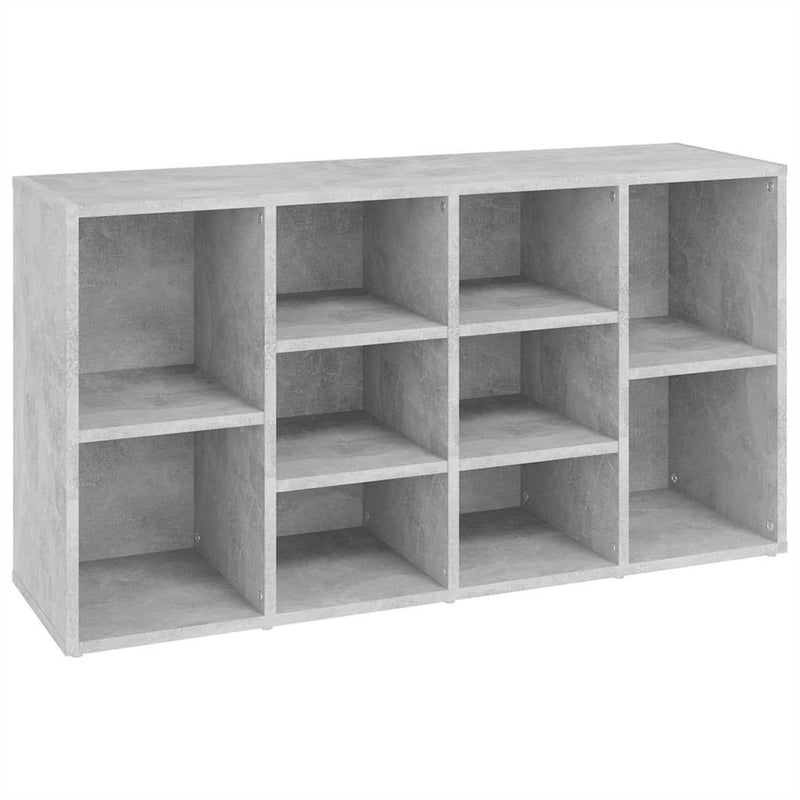 Load image into Gallery viewer, Vidaxl schoenenbank 103x30x55 cm bewerkt hout betongrijs
