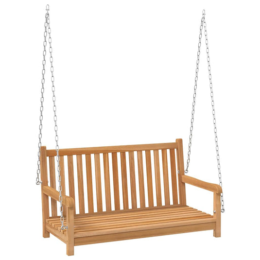 Vidaxl schommelbank 114x60x64 cm massief teakhout