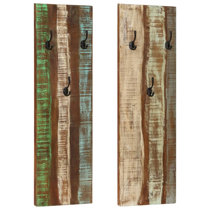 Load image into Gallery viewer, Vidaxl wandkapstokken 2 st 36x3x110 cm massief gerecycled hout
