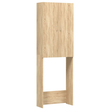 Vidaxl wasmachinekast 64x25,5x190 cm sonoma eikenkleurig