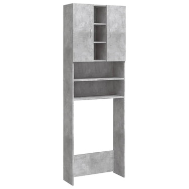 Vidaxl wasmachinekast 64x25,5x190 cm betongrijs