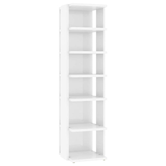 Vidaxl schoenenkast 27,5x27x102 cm bewerkt hout hoogglans wit