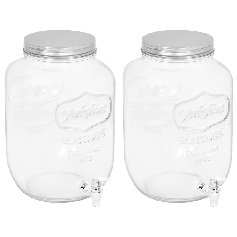 Load image into Gallery viewer, Vidaxl drankdispensers 2 st 8050 ml glas
