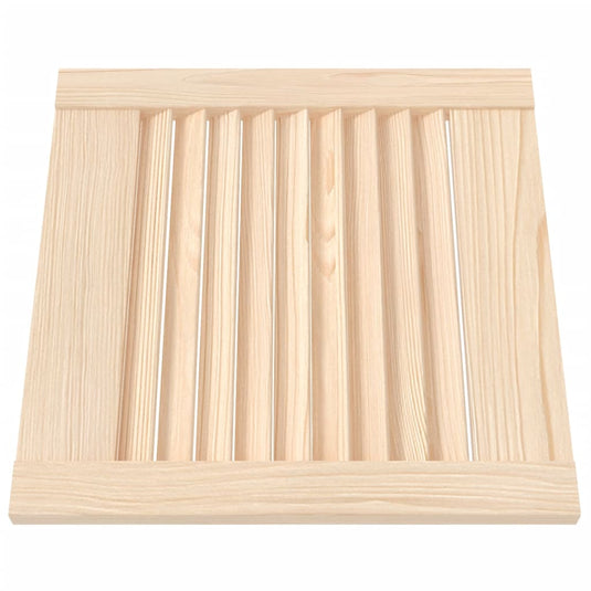 Vidaxl kastdeur met lamellen 39,5x39,4 cm massief grenenhout