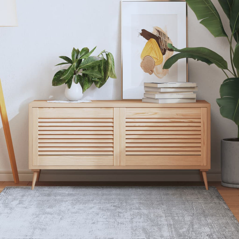 Load image into Gallery viewer, Vidaxl kastdeuren met lamellen 2 st 39,5x59,4 cm massief grenenhout
