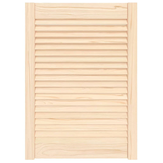 Vidaxl kastdeur met lamellen 69x49,4 cm massief grenenhout