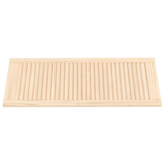 Vidaxl kastdeuren met lamellen 2 st 99,3x39,4 cm massief grenenhout