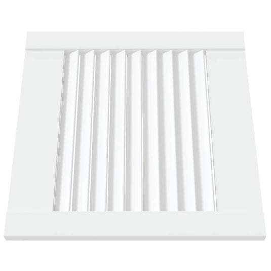 Vidaxl kastdeur met lamellen 39,5x39,4 cm massief grenenhout wit