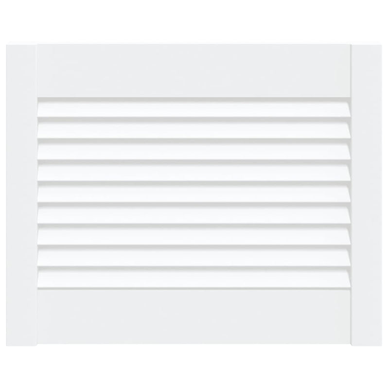 Load image into Gallery viewer, Vidaxl kastdeur met lamellen 39,5x49,4 cm massief grenenhout wit
