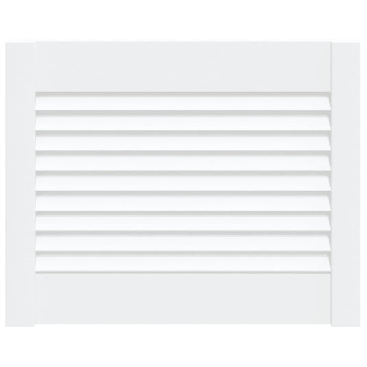 Vidaxl kastdeur met lamellen 39,5x49,4 cm massief grenenhout wit