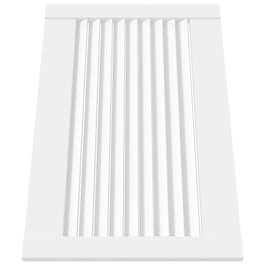 Vidaxl kastdeur met lamellen 39,5x59,4 cm massief grenenhout wit