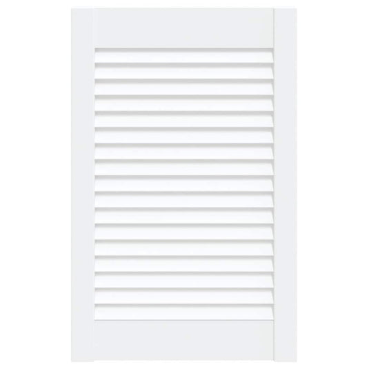 Vidaxl kastdeur met lamellen 61,5x39,4 cm massief grenenhout wit