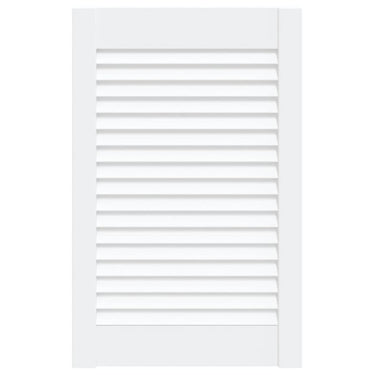Vidaxl kastdeur met lamellen 61,5x39,4 cm massief grenenhout wit