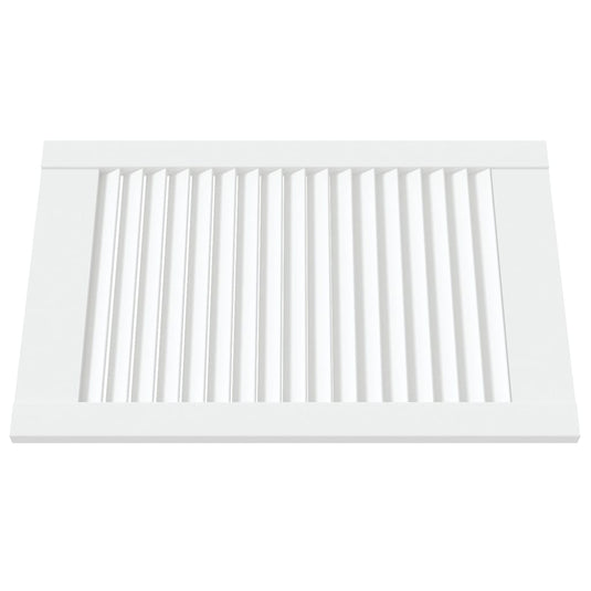 Vidaxl kastdeur met lamellen 61,5x39,4 cm massief grenenhout wit