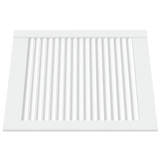 Vidaxl kastdeur met lamellen 61,5x49,4 cm massief grenenhout wit