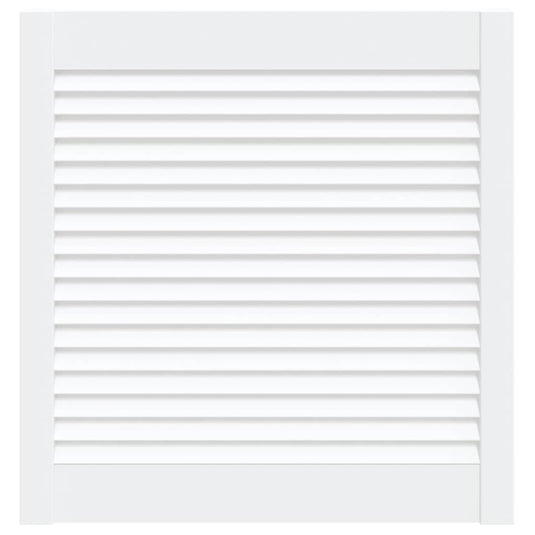 Vidaxl kastdeur met lamellen 61,5x59,4 cm massief grenenhout wit