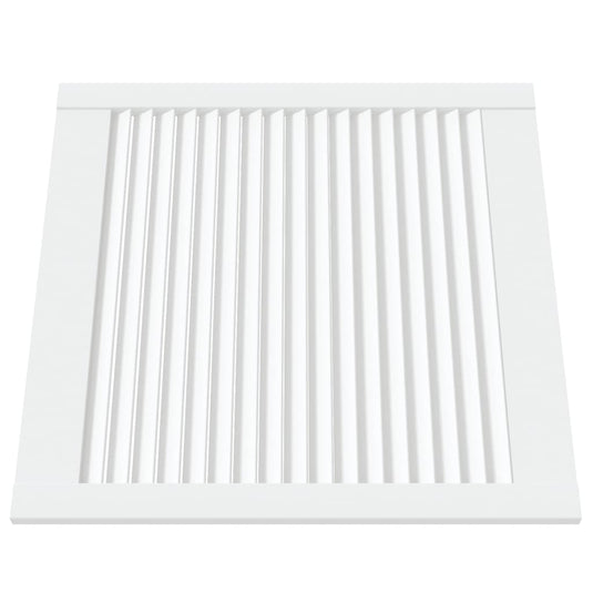 Vidaxl kastdeur met lamellen 61,5x59,4 cm massief grenenhout wit