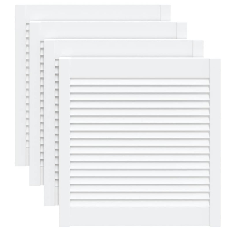 Load image into Gallery viewer, Vidaxl kastdeuren met lamellen 4 st 61,5x59,4 cm grenenhout wit
