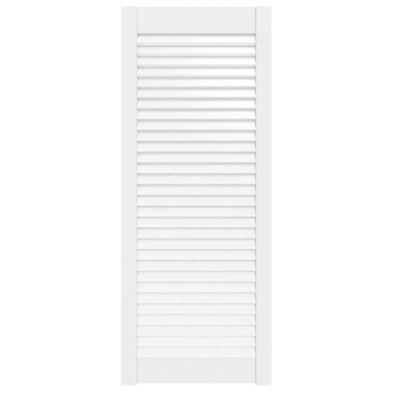 Load image into Gallery viewer, Vidaxl kastdeur met lamellen 99,3x39,4 cm massief grenenhout wit

